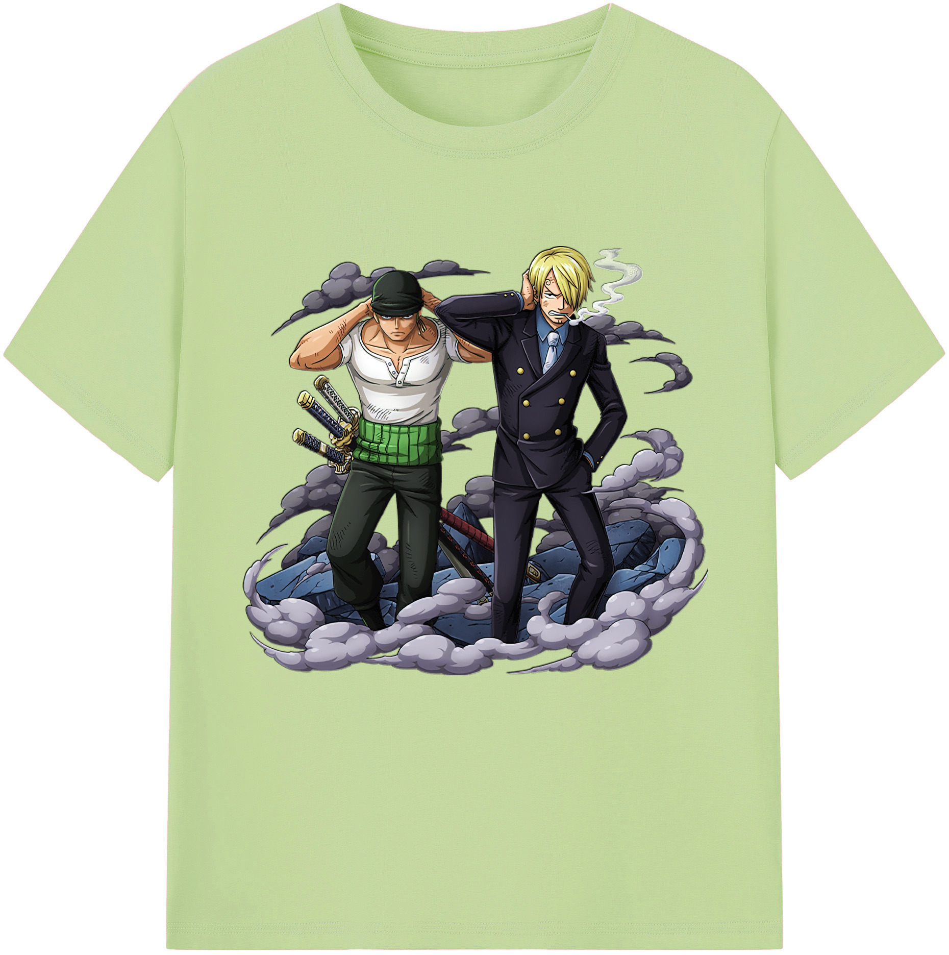 ワンピース サンジ ONE PIECE Sanji 綿100％半袖Tシャツ（フロントプリント）